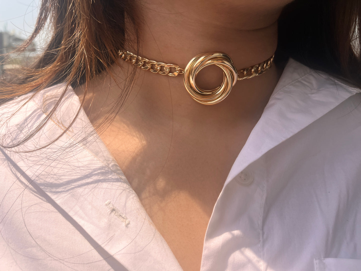 Solar loop set ( choker + bracelet)