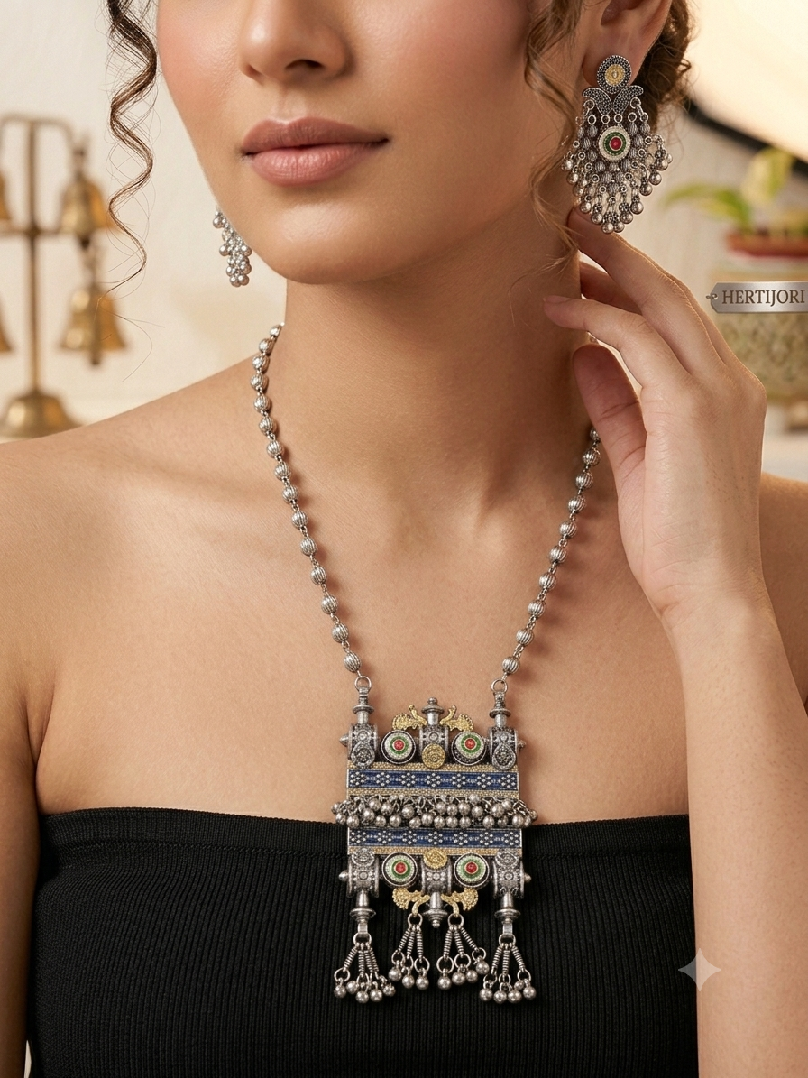 Navratri matarmala pendant set