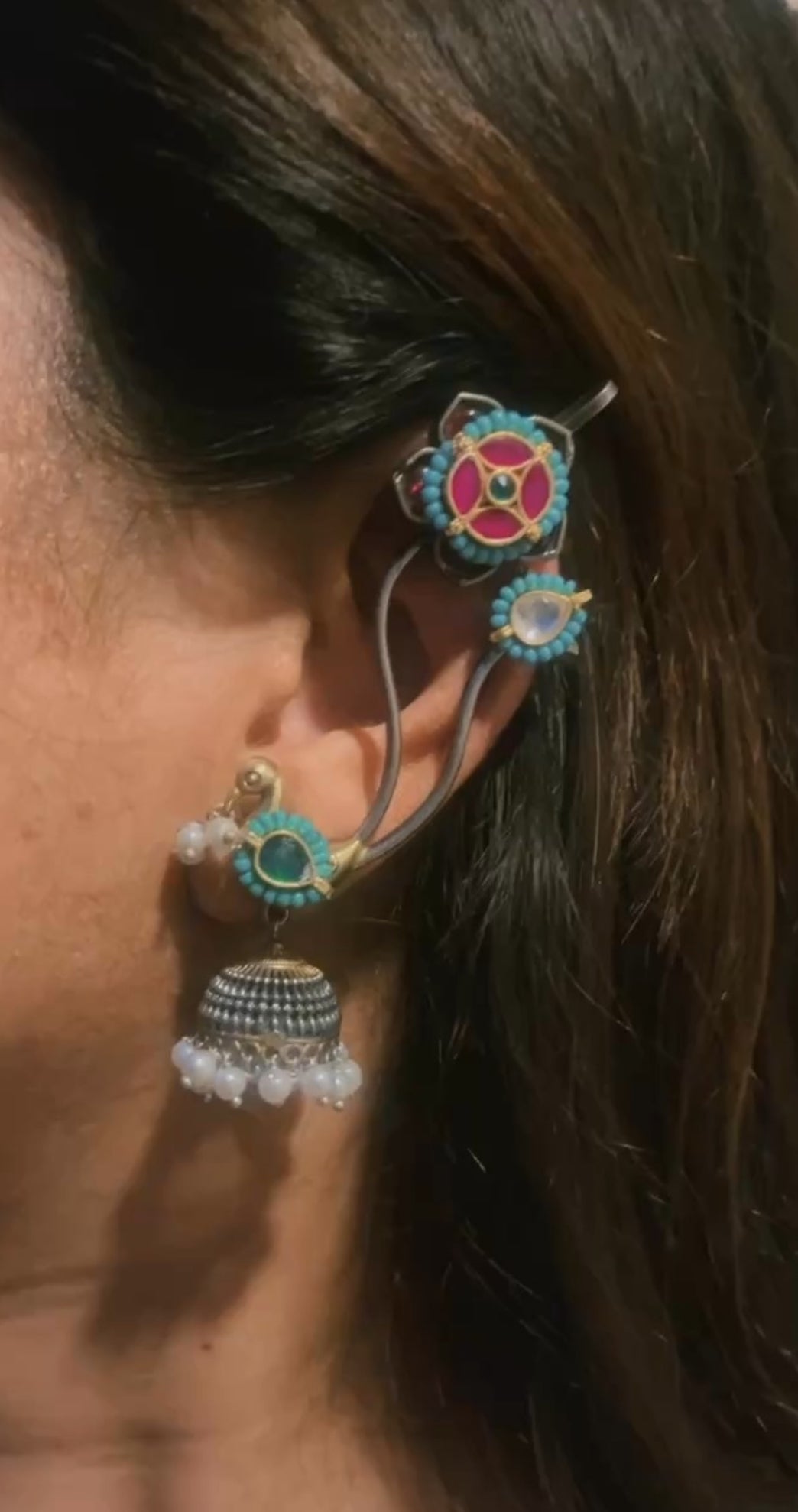 Rangmahal kanphool jhumki