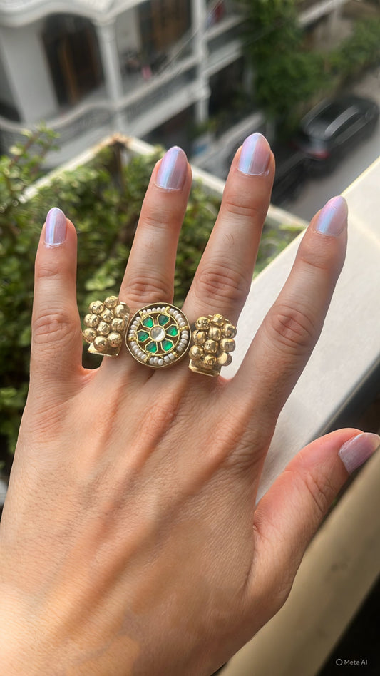 Twin bloom ring