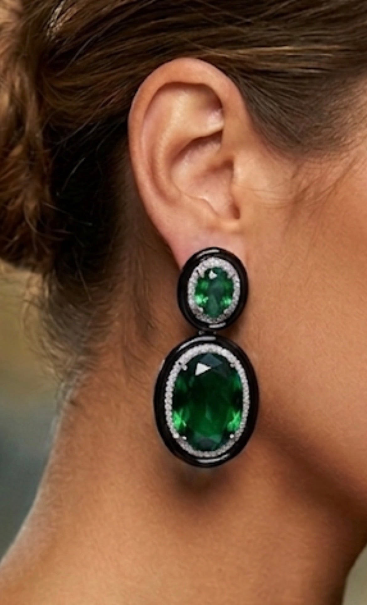 Bold emerald studs