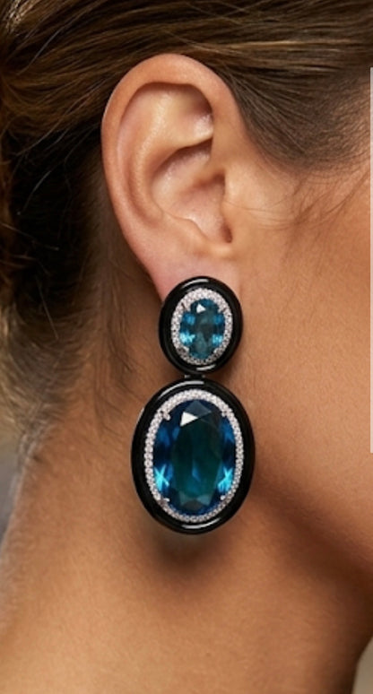 Bold emerald studs