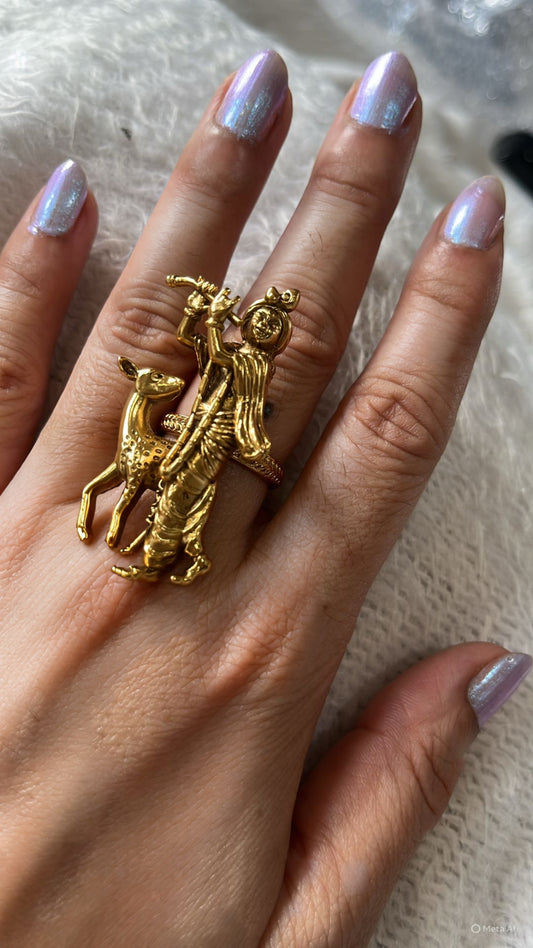 Temple Krishna rasa ring