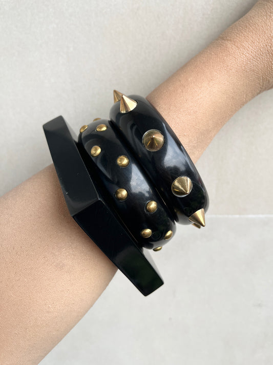 Spike n dot bangle set